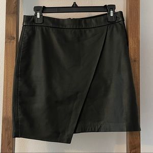 Madewell genuine black leather mini skirt sz 4